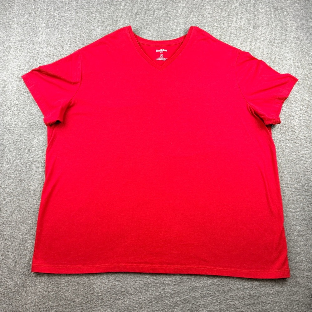 Goodfellow & Co Men's XXL Red V-Neck Every Wear Tee Short Sleeve Shirt